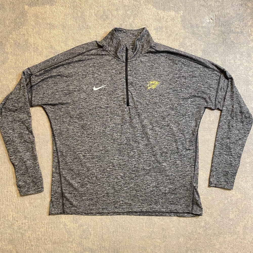Oklahoma City Thunder Jacket Mens XL NBA Basketball Quarter Zip Nike Dri Fit
